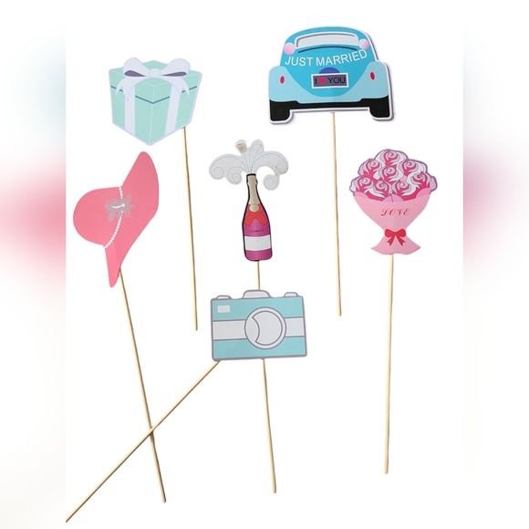 SHEIN & HANDMADE | PHOTO BOOTH PROPS FOR WEDDING | SET OF 13 - Picture 3 of 8